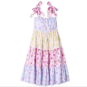 LoveShackFancy x Target Margaux tie strap tiered floral midi maxi dress XL